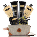 Mens Bath and Body Gift Set - Musk and Blonde Woods - Luxury Christmas, Birthday, Fathers Day Gifts From Daughter, Wife, Son For Dad, Husband - Relaxing Spa Kit for Him in Toiletry Bag Infinity Warehouse