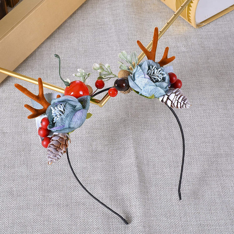 Christmas Reindeer Antlers Headband Hair Clips Hair Hoop Girl Beauty Headdress Reindeer Antler Headband Cute Deer Headband Hair Accessory Antler 4 ywduoying Store