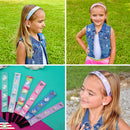 FROG SAC 6 Unicorn Headbands for Girls, Adjustable No Slip Cute Headband Hair Accessories for Kids, Little Girl Head Band FROG SAC