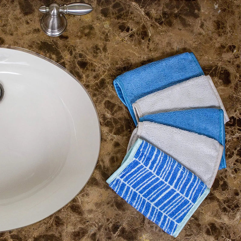 S&T INC. Always Off Reusable Makeup Remover cloths, 6” X 12”, Solid and Print, 5 Pack S&T INC. Store