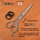 Barber Scissors 6.5" - Hair Cutting Shears - scissors for hair cutting - Professional Scissors - hairdresser scissors. J2 Stainless Steel Hair Scissors (Silver) Aideoq
