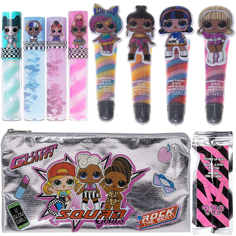 L.O.L Surprise! Townley Girl Makeup Set with 8 Flavored Lip Glosses for Girls with 1 Surprise Lip Gloss Color and Flavor, Ages 5+ Townley Girl