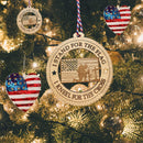 Jolette Designs Stand for The Flag Kneel for The Cross Ornament - Wood American Flag Ornaments Gift for Christmas Tree or Car Mirror - Home Decor Decoration for Patriotic Americans (1, Stand-Kneel) Jolette Designs