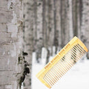 Beard Comb Pocket Size, Hair & Mustache Grooming Tool, Handcrafted Organic Siberian Birch, Use with Oil, Balm or by Itself, Free Bonus Travel Pouch, Made in Russia LA Beauty Labs