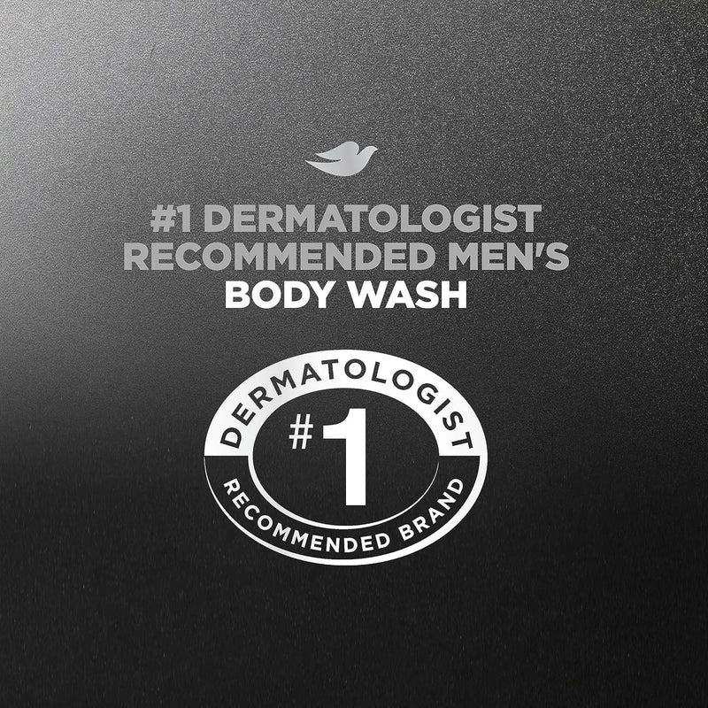 DOVE MEN + CARE Elements Body Wash Charcoal + Clay 4 Count For Men's Skin Care Effectively Washes Away Bacteria While Nourishing Your Skin, 18 oz Infinity Warehouse