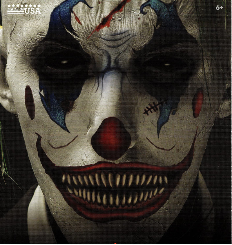 Halloween Realistic Temporary Costume American Made Make Up Face/Body Tattoo Kit Men or Women - (Scary Clown, Confused Clown, Skull) - 3 Kits Halloween Costume Tattoo
