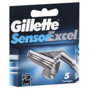 Gillette Sensor Excel Men's Razor Blade Refills, 5 Count, Mens Razors/Blades Gillette