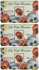 Saponeria Nesti Firenze:"Violetta Mammola" Romantic Triple Milled Perfumed Vegetal Soap,"Dei Colli Fiorentini" Line 8.8 Ounces (250g) Package (Pack of 3) [ Italian Import ] Saponeria Nesti Firenze