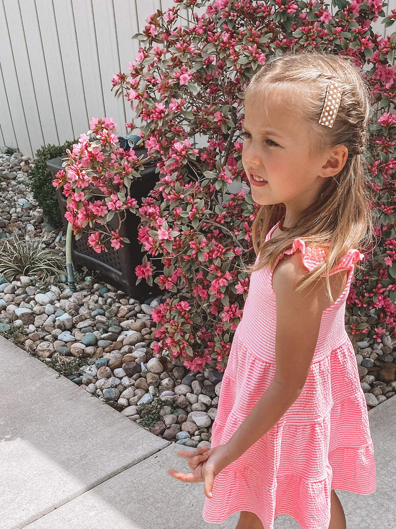 California Tot Rectangle Faux Leather Hair Snap, Non-Slip for Finest Hair, Toddlers, Girls (Essence Set of 5) California Tot