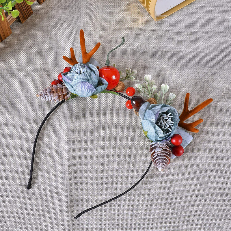 Christmas Reindeer Antlers Headband Hair Clips Hair Hoop Girl Beauty Headdress Reindeer Antler Headband Cute Deer Headband Hair Accessory Antler 4 ywduoying Store