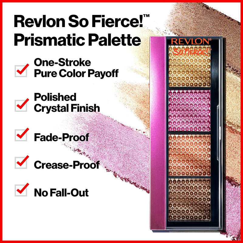 REVLON So Fierce! Prismatic Eyeshadow Palette, Creamy Pigmented Eye Makeup in Blendable Matte & Pearl Finishes, 965 Tantrum, 0.21 oz. REVLON