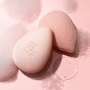 Real Techniques Sponge +, Skin Care Facial Cleanser Tool with Probiotics, Exfoliate and Clean Pores, Miracle Cleansing Sponge, Dual Sided, Pink, Gentle on Skin, 1 Count Real Techniques