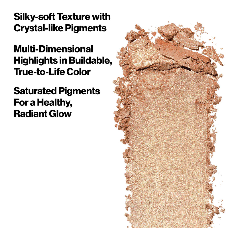 Revlon Skinlights Prismatic Powder Highlighter, Lightweight, Super-Smooth Buildable Shimmer, Daybreak Glimmer (201), 0.28 Oz REVLON