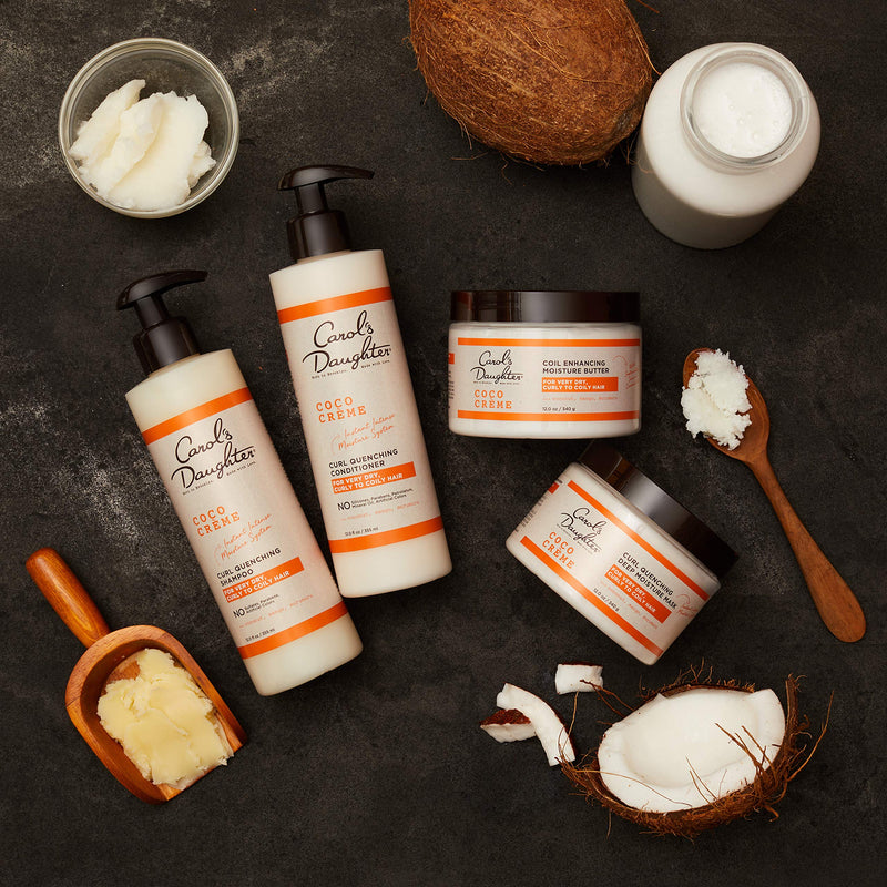 Curly Hair Products Gift Set by Carol's Daughter, Coco Creme Sulfate Free Shampoo and Conditioner Set with Silicone Free Hair Butter, for Very Dry Curly Hair, with Coconut Oil and Mango Butter Carol's Daughter