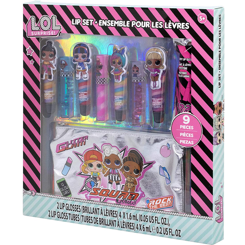 L.O.L Surprise! Townley Girl Makeup Set with 8 Flavored Lip Glosses for Girls with 1 Surprise Lip Gloss Color and Flavor, Ages 5+ Townley Girl