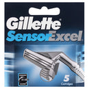 Gillette Sensor Excel Men's Razor Blade Refills, 5 Count, Mens Razors/Blades Gillette