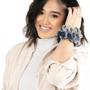 HARLOW Designer Velvet Scrunchies for hair, Big Scrunchies Velvet Packs for VSCO stuff, Hair Scrunchies - 6 Pack (Neutral) HARLOW