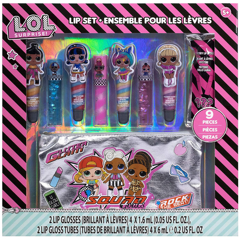 L.O.L Surprise! Townley Girl Makeup Set with 8 Flavored Lip Glosses for Girls with 1 Surprise Lip Gloss Color and Flavor, Ages 5+ Townley Girl