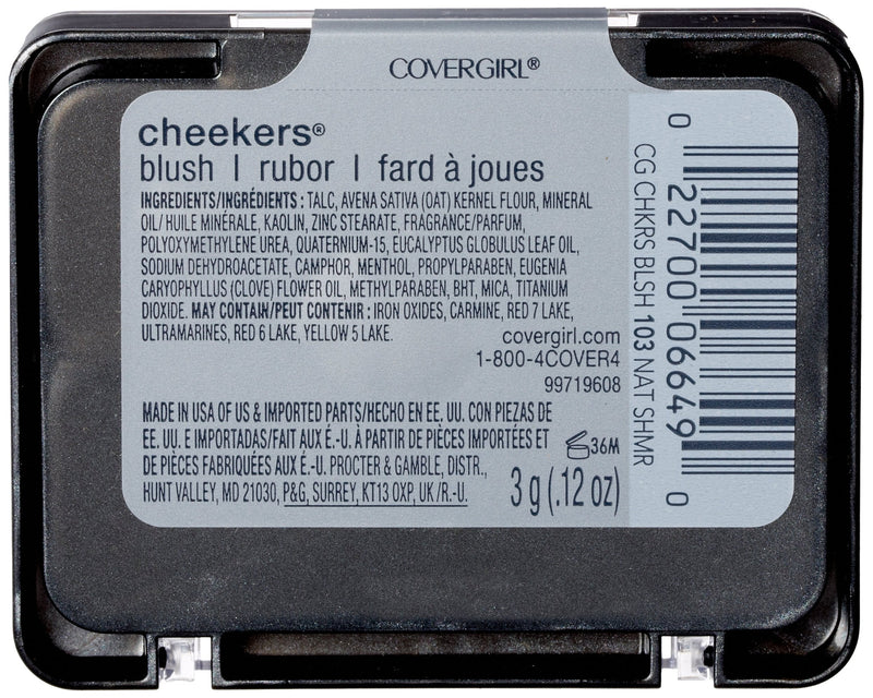 CoverGirl Cheekers Blush, Natural Shimmer 103, 0.12 Ounce COVERGIRL