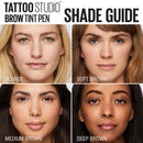 Maybelline New York TattooStudio Brow Tint Pen Makeup, Medium, Brown, 1 Count Maybelline New York