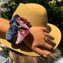 Scrunchie Stash 3 -Pack Black Blue Cream OG Hidden Pocket Soft Velvet Scrunchies VSCO Girl Hair Tie Secret Zipper - Women & Girls Gifts Storage Accessories Money, Keys, Makeup Holder Nonbranded