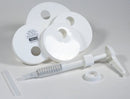 Carlisle 38310 Universal Condiment Pump/Dispenser Kit with 5 Lids, White Carlisle FoodService Products