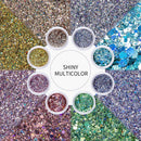TOMICCA Nail Glitter Powder 8 Colors 80g, Festival Powder Nail Pigment Nail Art Powder Craft Sequins Dust for Nail Face Body Eye Festvial Hair TOMICCA Store