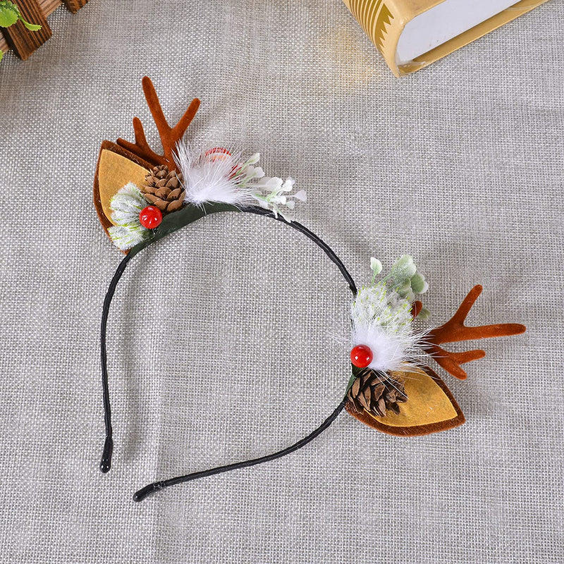 Christmas Reindeer Antlers Headband Hair Clips Hair Hoop Girl Beauty Headdress Reindeer Antler Headband Cute Deer Headband Hair Accessory Antler 6 ywduoying Store