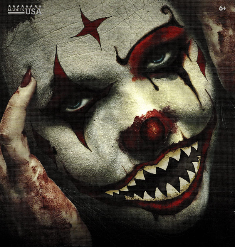 Halloween Realistic Temporary Costume American Made Make Up Face/Body Tattoo Kit Men or Women - (Scary Clown, Confused Clown, Skull) - 3 Kits Halloween Costume Tattoo