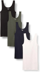 Amazon Essentials Women's Slim-Fit Tank, Pack of 4 Infinity Warehouse