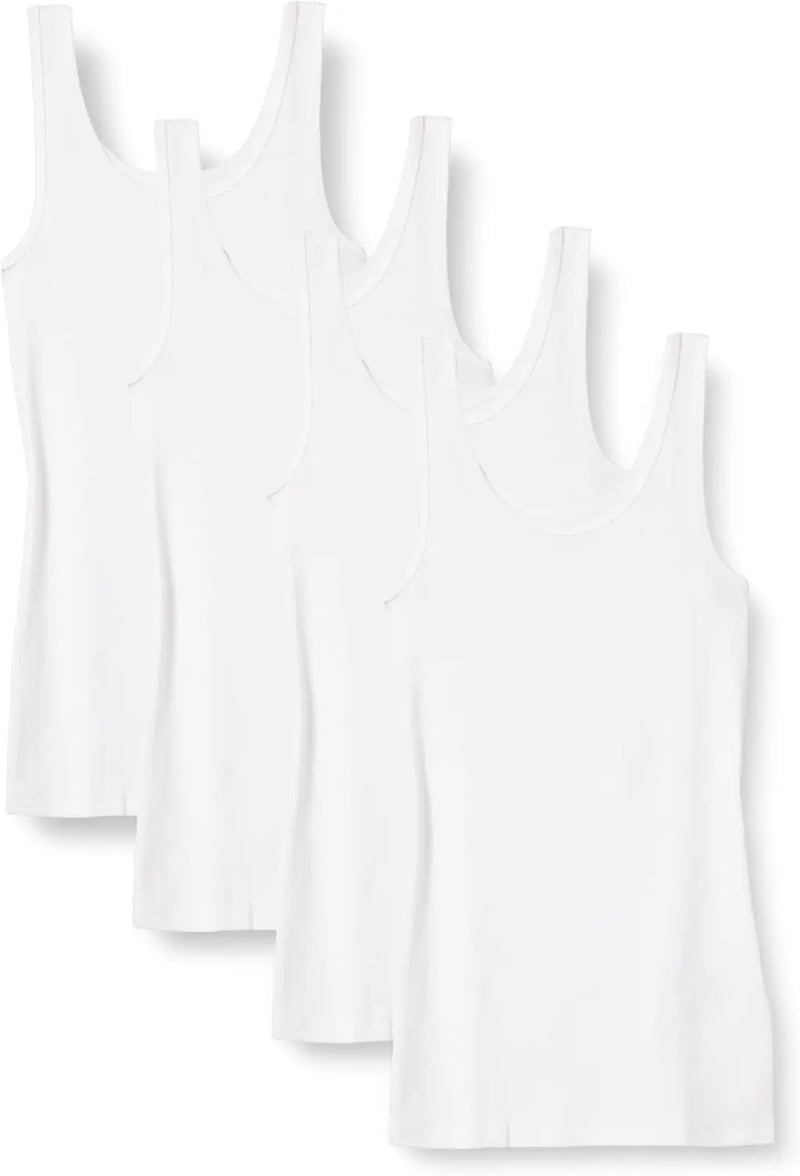 Amazon Essentials Women's Slim-Fit Tank, Pack of 4 Infinity Warehouse