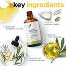 ArtNaturals Organic Rosemary & Castor Hair Growth Oil + Scalp Massager Set – Hair Styling Oils for Dry, Itchy Scalp, Thickening & Hydration - Scalp Oil Products For Damaged Hair & Split Ends – 4.0 oz Infinity Warehouse