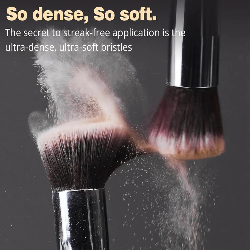 BEAKEY Makeup Brushes Set, Professional Foundation Eyeshadow Concealer Blush Powder Bronzer Applicator, 2 Blender Sponge with Beauty Paper Case Infinity Warehouse