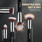 BEAKEY Makeup Brushes Set, Professional Foundation Eyeshadow Concealer Blush Powder Bronzer Applicator, 2 Blender Sponge with Beauty Paper Case Infinity Warehouse