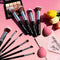 BEAKEY Makeup Brushes Set, Professional Foundation Eyeshadow Concealer Blush Powder Bronzer Applicator, 2 Blender Sponge with Beauty Paper Case Infinity Warehouse