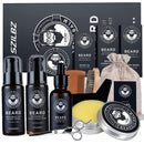 Beard Growth Kit For Men, Unique Beard Care with 100% Natural Beard Oil, Beard Balm, Beard Shampoo Wash Beard Brush& Wood Beard Comb, Beard Scissors, Best Beard Gift For Dad Husband Boyfriend SZILBZ