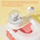 Kids Electric U Shaped Toothbrush Children Rechargeable Sonic Toothbrush with 6 Soft Brush Head Automatic Full Mouth 6 Cleaning Modes -Age8-15 Yellow Infinity Warehouse