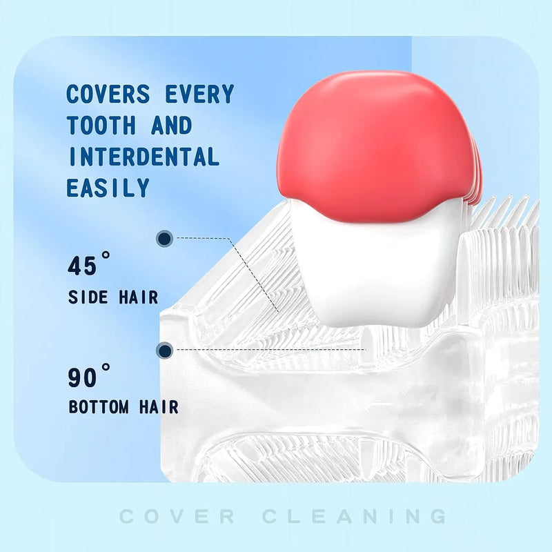 Kids U Shaped Electric Toothbrush with 4 Brush Heads, Sonic Toothbrush Kids with 5 Modes, Cartoon Dinosaur 360-Degree Cleaning IPX7 Waterproof Design (2-6 Age (Blue)) Infinity Warehouse