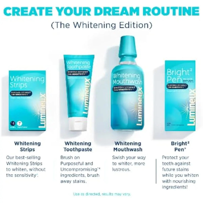 Lumineux Teeth Whitening Mouthwash, 16 Oz. 2 Pack - Peroxide Free - Enamel Safe - Whitening Without The Sensitivity - NO Alcohol, Fluoride & SLS Free Infinity Warehouse