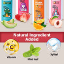 NOHOO Kids Foam Toothpaste with Fruit Flavor, Fluoride Free Natural Formul, Foam Toothpaste for Electric Toothbrush (Strawberry+Orange+Peach+Cantaloupe) Infinity Warehouse