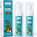 NOHOO Kids Foam Toothpaste with Fruit Flavor, Fluoride Free Natural Formul, Foam Toothpaste for Electric Toothbrush (Strawberry+Orange+Peach+Cantaloupe) Infinity Warehouse