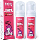 NOHOO Kids Foam Toothpaste with Fruit Flavor, Fluoride Free Natural Formul, Foam Toothpaste for Electric Toothbrush (Strawberry+Orange+Peach+Cantaloupe) Infinity Warehouse