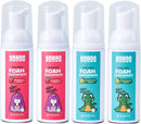 NOHOO Kids Foam Toothpaste with Fruit Flavor, Fluoride Free Natural Formul, Foam Toothpaste for Electric Toothbrush (Strawberry+Orange+Peach+Cantaloupe) Infinity Warehouse