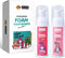 NOHOO Kids Foam Toothpaste with Fruit Flavor, Fluoride Free Natural Formul, Foam Toothpaste for Electric Toothbrush (Strawberry+Orange+Peach+Cantaloupe) Infinity Warehouse