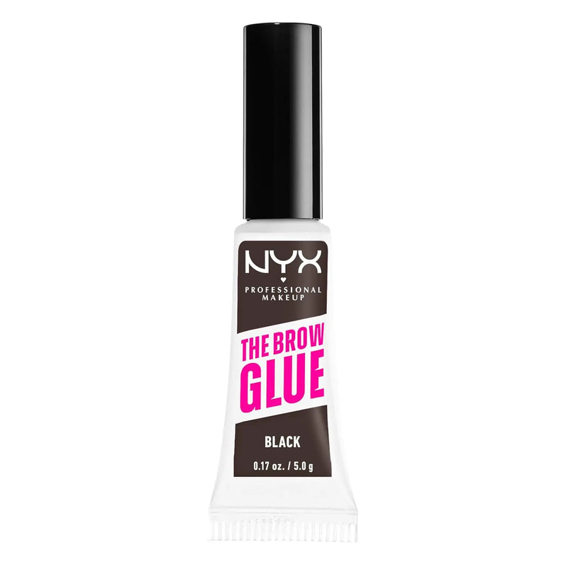 NYX PROFESSIONAL MAKEUP The Brow Glue, Extreme Hold Tinted Eyebrow Gel - Black Infinity Warehouse