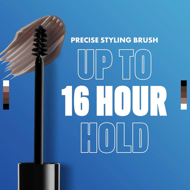 NYX PROFESSIONAL MAKEUP The Brow Glue, Extreme Hold Tinted Eyebrow Gel - Black Infinity Warehouse