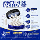 ArtoaLabs NMN Capsules 1000mg with TMG Quercetin Resveratrol NAD+ Support Cellular Energy Healthy Aging Wellness Formula 120pcs Infinity Warehouse