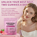 Pheromone Gummies Premium Feminine Balance Blend with Maca Beetroot Strawberry Flavor Daily Supplement 60 Count 30 Servings Infinity Warehouse