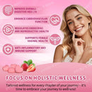 Pheromone Gummies Premium Feminine Balance Blend with Maca Beetroot Strawberry Flavor Daily Supplement 60 Count 30 Servings Infinity Warehouse