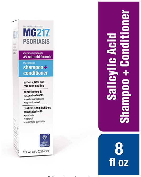 MG217 Psoriasis 3% Salicylic Acid Shampoo and Conditioner - a Psoriasis, Seborrheic Dermatitis and Dandruff Treatment, 8 Ounce MG217